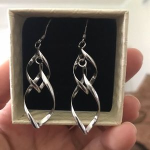 Silver Spiral Earrings
